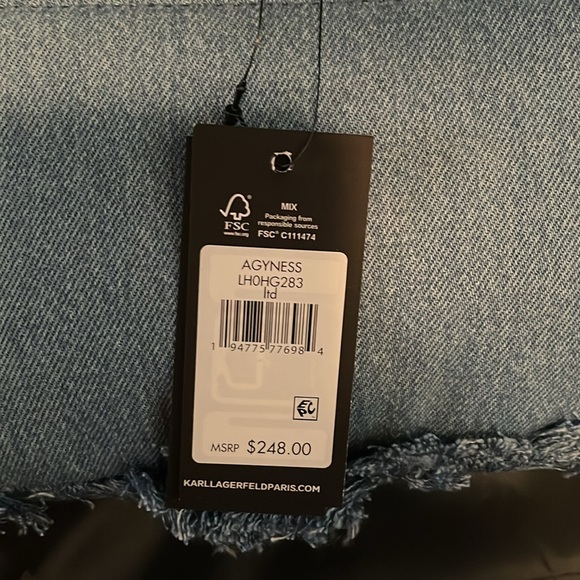 Karl Lagerfeld denim bag with pearls. Brand new with tags and dust bag - Picture 6 of 8